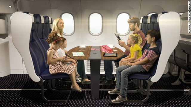 Британский авиаперевозчик предложит пассажирам «семейную» рассадку вокруг стола (фото). Изображение 1.1