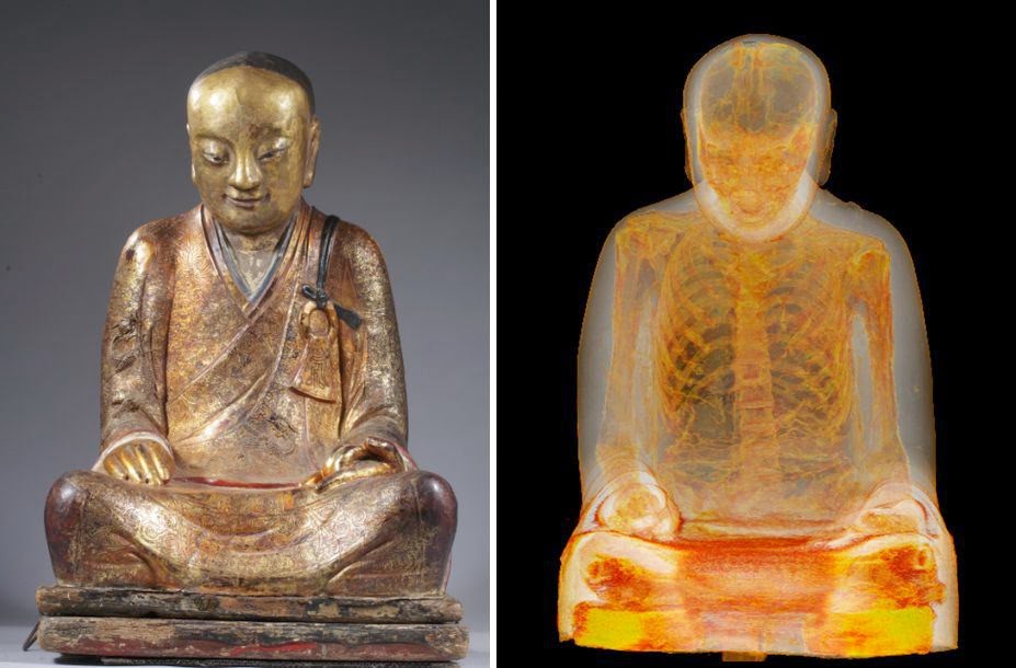 Голландские ученые нашли 1000-летнюю мумию внутри статуи Будды. Изображение 2