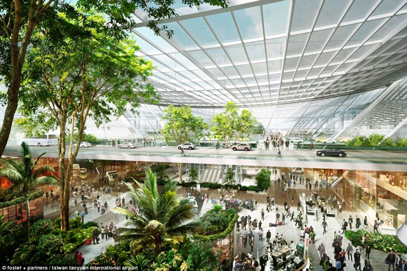 Аэропорт Тайваня. В аэропорту Тайваня появится «стеклянный» терминал с тропическим садом. Изображение 1.5