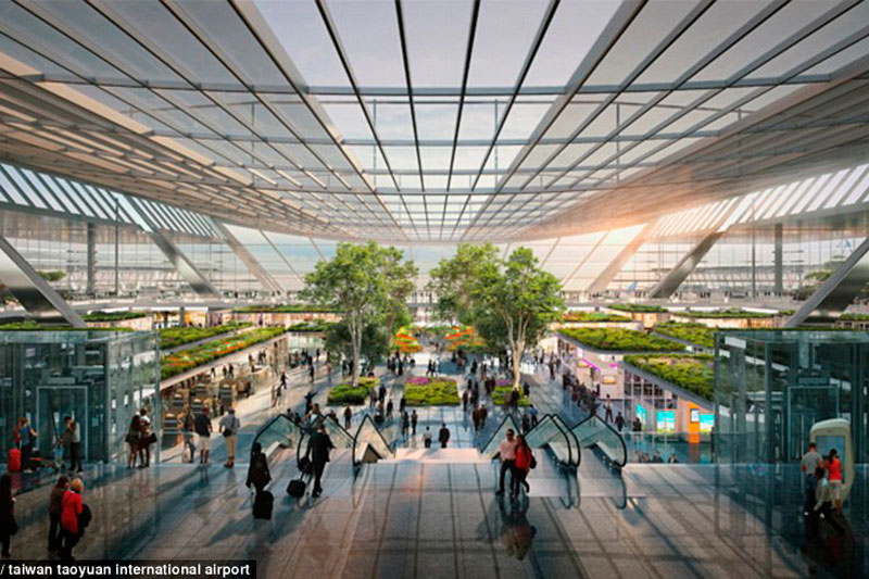 Аэропорт Тайваня. В аэропорту Тайваня появится «стеклянный» терминал с тропическим садом. Изображение 1.1