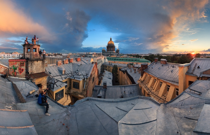 Крыши Санкт-Петербурга, крыши Питера, экскурсии. Крыши Санкт-Петербурга интересуют туристов больше, чем Эрмитаж. Изображение 1